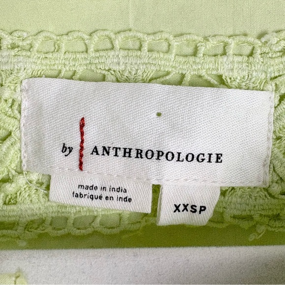 Anthropologie The Somerset Maxi Dress Cutwork Edition Green XXS Petite - Picture 3 of 13